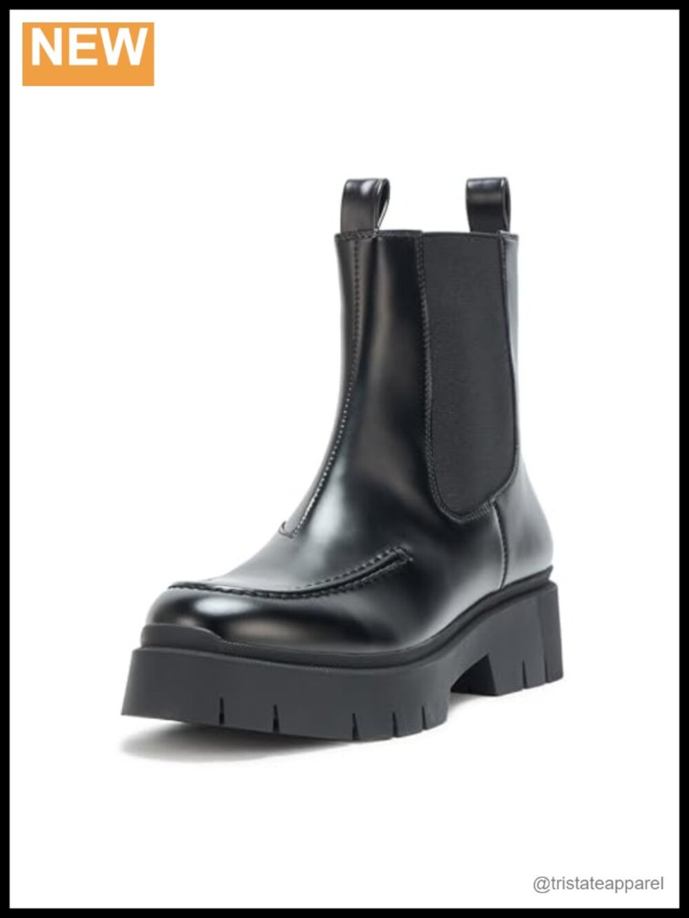 Hugo Leon Modern Running Sneaker Black Gloss Platform PU High Top